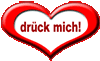kleines Herz rot-weiss 'dr&uuml;ck mich' braun