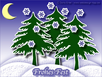 abendlicher Winterwald